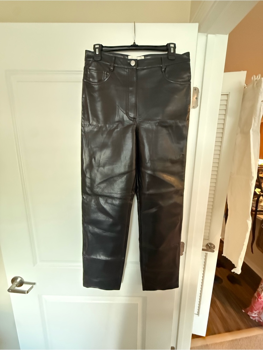 Wilfred Black Faux Leather Pants